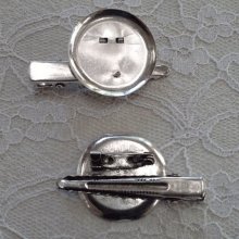 Conjunto de 5 suportes para alfinetes de tabuleiro - Cor prateada 45 mm x 8 mm.