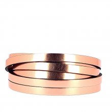 Couro espelhado de 10 mm por 20 cm Rosé dourado