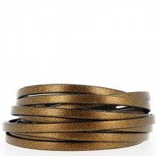 05 mm Couro Bronze Liso por 20 cm