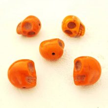 Lote 04 Crânios de Howlite coloridos 18 mm