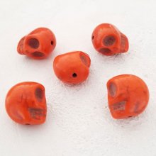Lote 05 Crânios de Howlite coloridos 18 mm