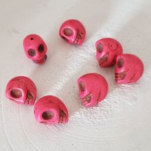 Lote 11 Crânios de Howlite coloridos 18 mm