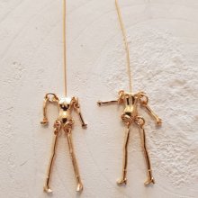 Corpo de boneca em metal, cor dourada 9 cm