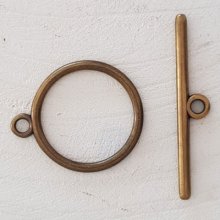 Fecho de báscula padrão redondo em bronze N°22