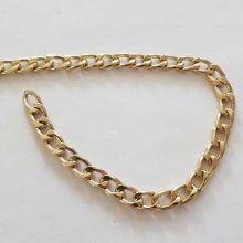 Pulseira de corrente dourada plana (qualidade superior)