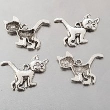 Charm gato N°21 x 4 peças