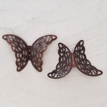 Carimbo de cobre com filigrana de borboleta N°04