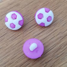 Botão com padrão de fantasia para crianças futebol N°01 roxo