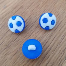 Botão de fantasia com motivos para crianças futebol N°03 azul escuro