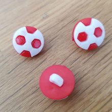 Botão de fantasia para crianças futebol N°06 vermelho
