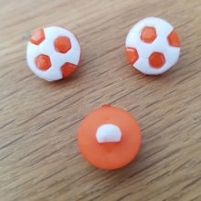 Botão de fantasia para crianças futebol N°07 laranja