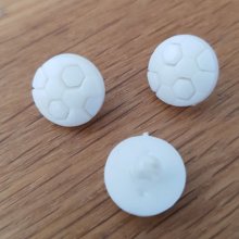 Botão de fantasia para crianças futebol N°09 branco