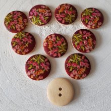 Flores de madeira com maçaneta 30 mm N°14 x 10 peças