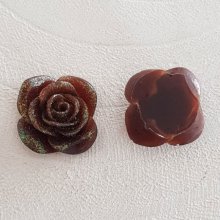 Flor sintética 20 mm N°05-16 Castanho