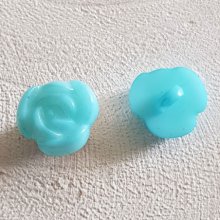 Botão fantasia, crianças, bebés Padrão floral N°01-05 Azul claro