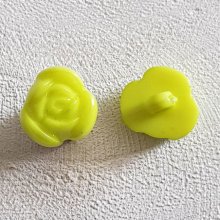 Botão fantasia, crianças, bebés Padrão floral N°01-07 Verde 02