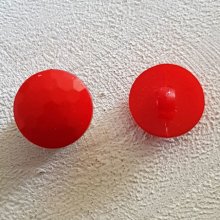 Botões de fantasia para crianças e bebés Padrão facetado plano n.º 05-05 Vermelho