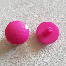 Botões de fantasia para crianças e bebés Padrão facetado plano n.º 05-06 Fushia
