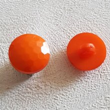 Botões de fantasia para crianças e bebés Padrão facetado plano n.º 05-07 Laranja