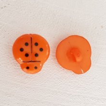 Botões de fantasia, crianças, bebés Padrão Joaninha N°01-09 Laranja