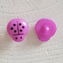 Botões de fantasia, crianças, bebés Padrão joaninha N°01-11 Roxo