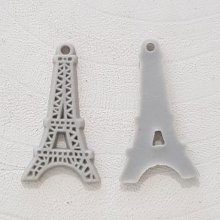 Pendente Torre Eiffel em resina cinzenta