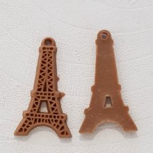 Pendente Torre Eiffel em resina castanha