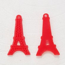 Pendente Torre Eiffel em resina vermelha