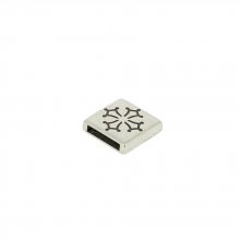 13 mm Passagem de Zamak N°25 Prata