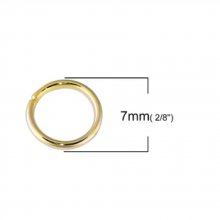 20 anéis de junção abertos 07 mm Ouro