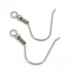 Suporte para brincos Gancho em aço inoxidável N°07 x 5 pares