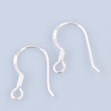 Suporte para brincos de gancho em prata 925 N°02 x 1 par