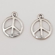 Charm Paz e Amor N°03 Prata x 10 peças