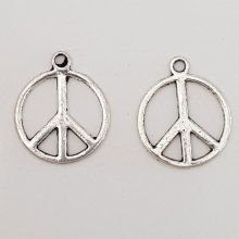 Pendente Peace & Love N°05 Prateado 