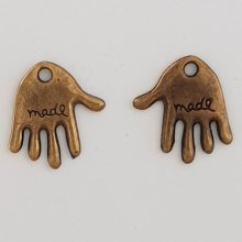 Pendente de mão 'MADE 'N°05 Bronze