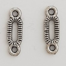 Charm Bar 2 anéis N°03 Prata 