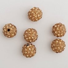 Conta de resina estilo shamballa de 10 mm N°04