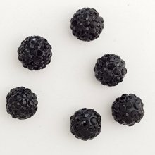 Conta de resina com strass estilo shamballa de 10 mm N°05