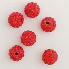 Conta de resina estilo shamballa de 10 mm N°06
