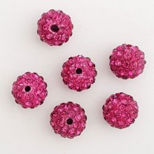Conta de resina estilo shamballa de 10 mm N°08