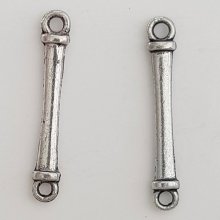 Charm Bar 2 anéis N°05 Prata