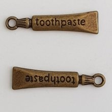 Pendente tubo de pasta de dentes Bronze