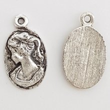 Pendente Cameo Mulher N°01 Prata