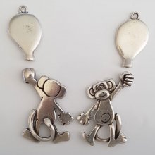 Monkey Charm N°02 Zamak (Prateado)
