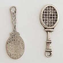 Charm Raquete de ténis Sport N°01 Prata