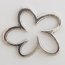 Pendente flor em metal N°004 Prata