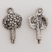 Pendente flor em metal N°009 Prata