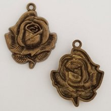 Pendente Flor em Metal N°012 Bronze