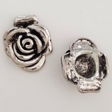 Pendente flor em metal N°018 Prata
