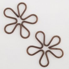 Pendente de flor em metal N°020 Cobre